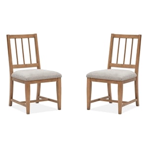 Magnussen Home Lindon Belgian Wheat Upholstered Side Chair Two Pack