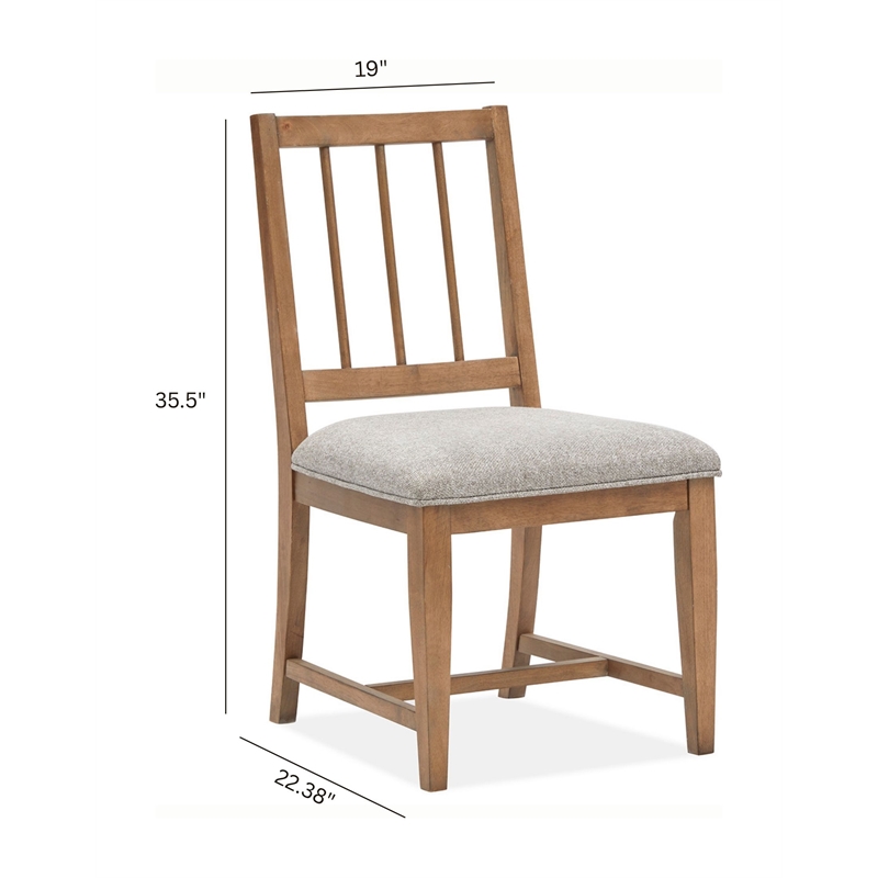 Magnussen Home Lindon Belgian Wheat Upholstered Side Chair Two Pack