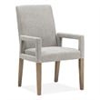 Magnussen Home Lindon Belgian Wheat Grey Upholstered Arm Chair Two Pack