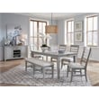 Magnussen Home Charleston Harbor Gray Grey Extendable Rectangular Dining Table