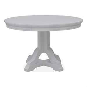 Magnussen Home Charleston Harbor Gray Grey Extendable 48&quot Round Dining Table