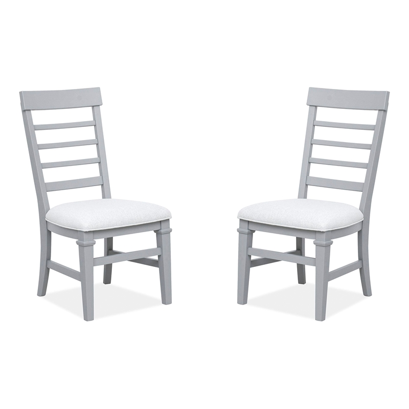 Magnussen Home Charleston Harbor Gray Grey Upholstered Side Chair Two Pack