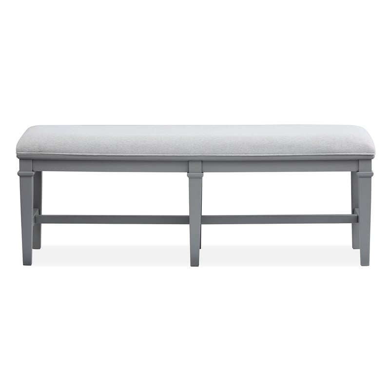 Magnussen Home Charleston Harbor Gray Grey Upholstered Bench