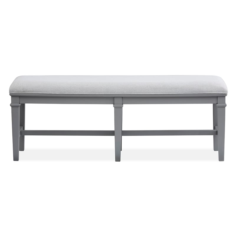 Magnussen Home Charleston Harbor Gray Grey Upholstered Bench