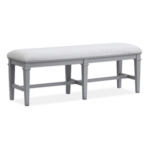 Magnussen Home Charleston Harbor Gray Grey Upholstered Bench