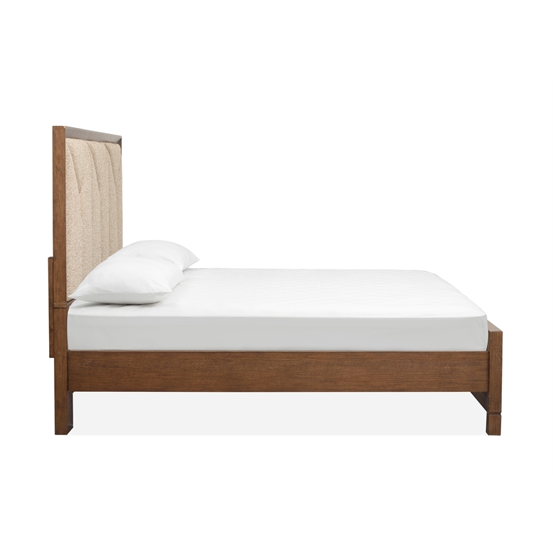 Magnussen Home Callisto Bourbon Brown California King Upholstered Panel Bed