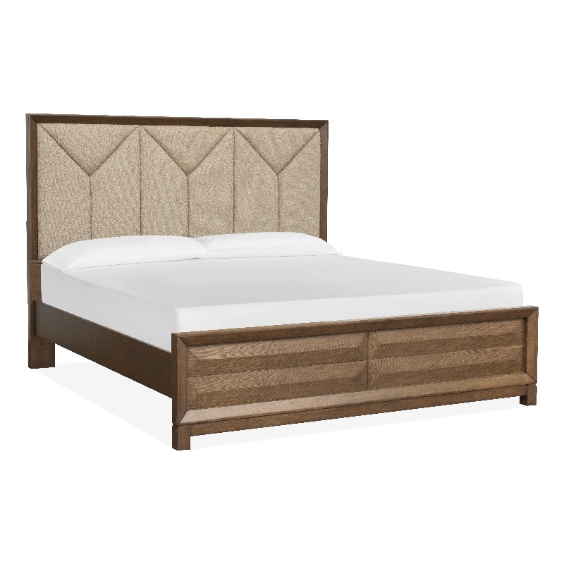 Magnussen Home Callisto Bourbon Brown California King Upholstered Panel Bed