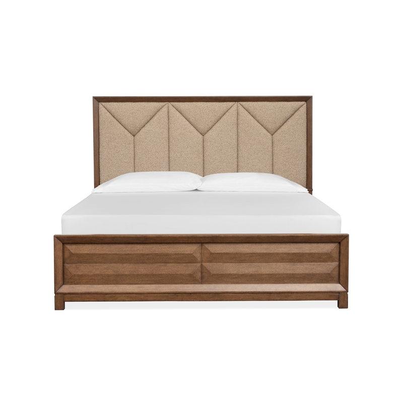 Magnussen Home Callisto Bourbon Brown Queen Upholstered Panel Bed