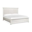 Magnussen Home Kingston Queen Upholstered Panel Bed in White And Nutmeg