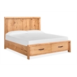 Magnussen Home Laramie Queen Panel Storage Bed in Honey Wheat