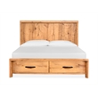 Magnussen Home Laramie Queen Panel Storage Bed in Honey Wheat