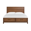 Magnussen Home Ridgefield King Panel Storage Bed in Russet