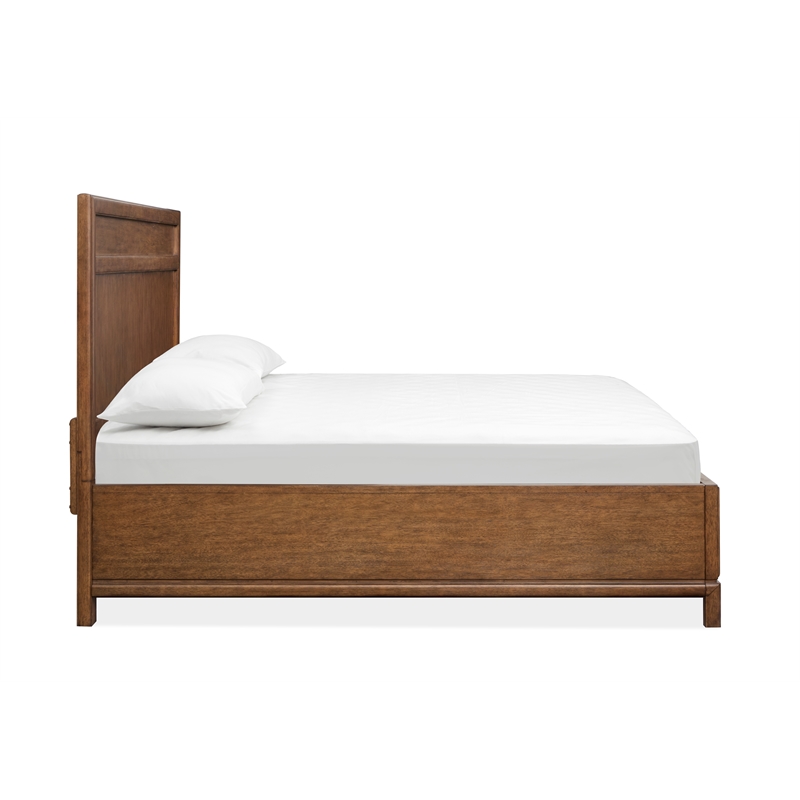 Magnussen Home Ridgefield King Panel Storage Bed in Russet