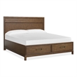 Magnussen Home Ridgefield King Panel Storage Bed in Russet
