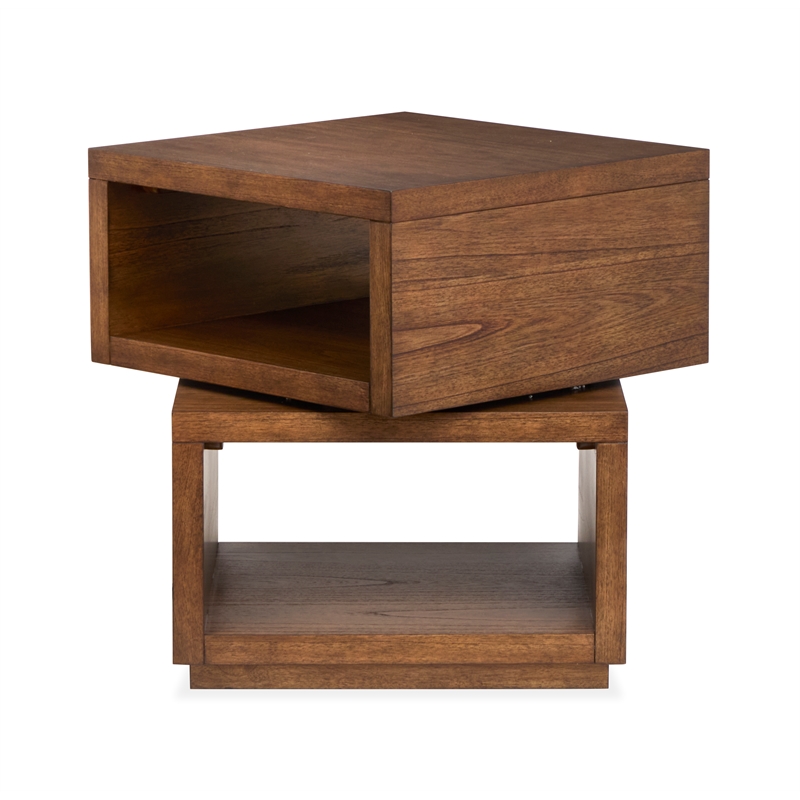 Magnussen Home Newton  Square End Table in Cinnamon