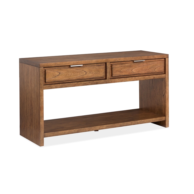 Magnussen Home Newton  Rectangular Sofa Table in Cinnamon Brown