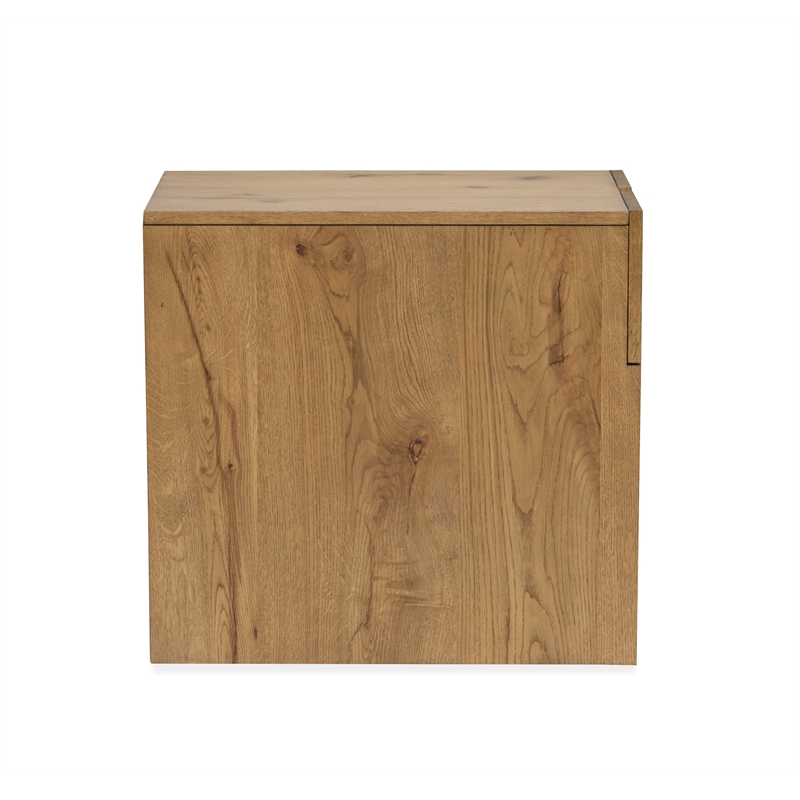 Magnussen Home Ripley Rustic Rectangular End Table in Caramel And Dark Bronze