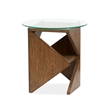 Magnussen Home Vector Round Accent Table in Russet/Brown