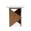 Magnussen Home Vector Round Accent Table in Russet/Brown