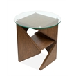 Magnussen Home Vector Round Accent Table in Russet/Brown
