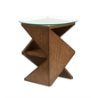 Magnussen Home Vector Round Accent Table in Russet/Brown