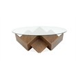 Magnussen Home Vector Round Cocktail Table in Russet