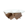 Magnussen Home Vector Round Cocktail Table in Russet