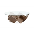 Magnussen Home Vector Round Cocktail Table in Russet