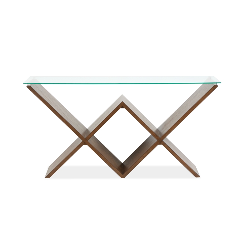 Magnussen Home Vector Rectangular Sofa Table in Russet
