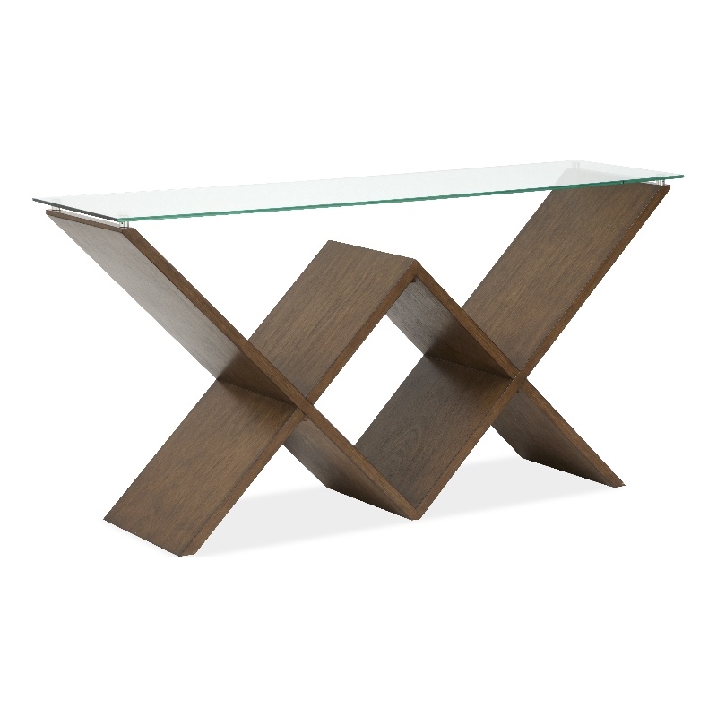 Magnussen Home Vector Rectangular Sofa Table in Russet