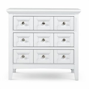 magnussen kentwood 3 drawer nightstand in painted white finish