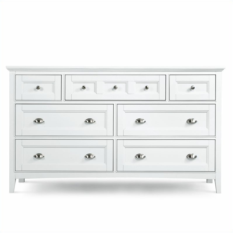 Magnussen Kentwood 7 Drawer Double Dresser in Painted White Finish