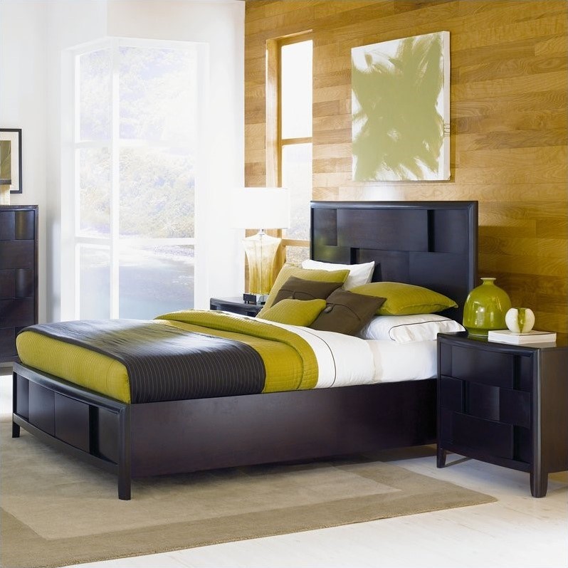 Nova Platform Bed 2 Piece Bedroom Set in Espresso Finish - B1428-50 ...