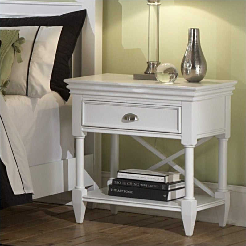 Magnussen Kasey Open Nightstand in White   B2026 05