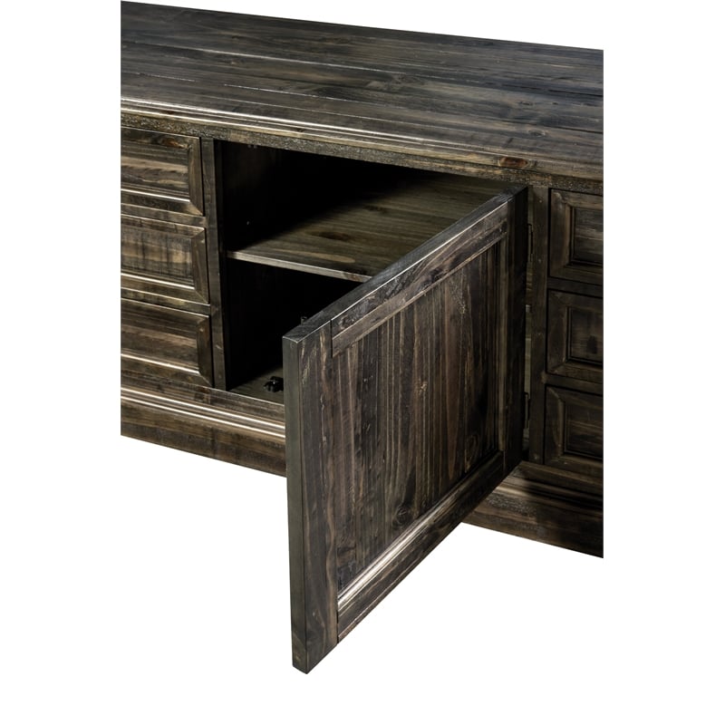 Magnussen Bellamy Wood Buffet Table in Peppercorn
