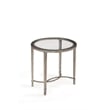Magnussen Copia End Table in Antique Silver with Gold Tint