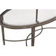 Magnussen Copia Cocktail Glass Table in Antique Silver with Gold Tint Gray