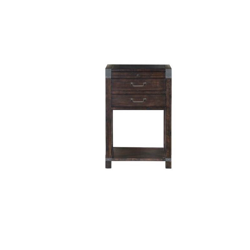 Magnussen Pine Hill 2 Drawer Nightstand In Rustic Pine B3561 05