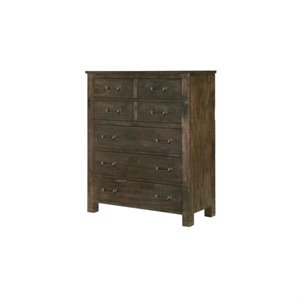 magnussen pine hill 7 drawer chest in rustic pine