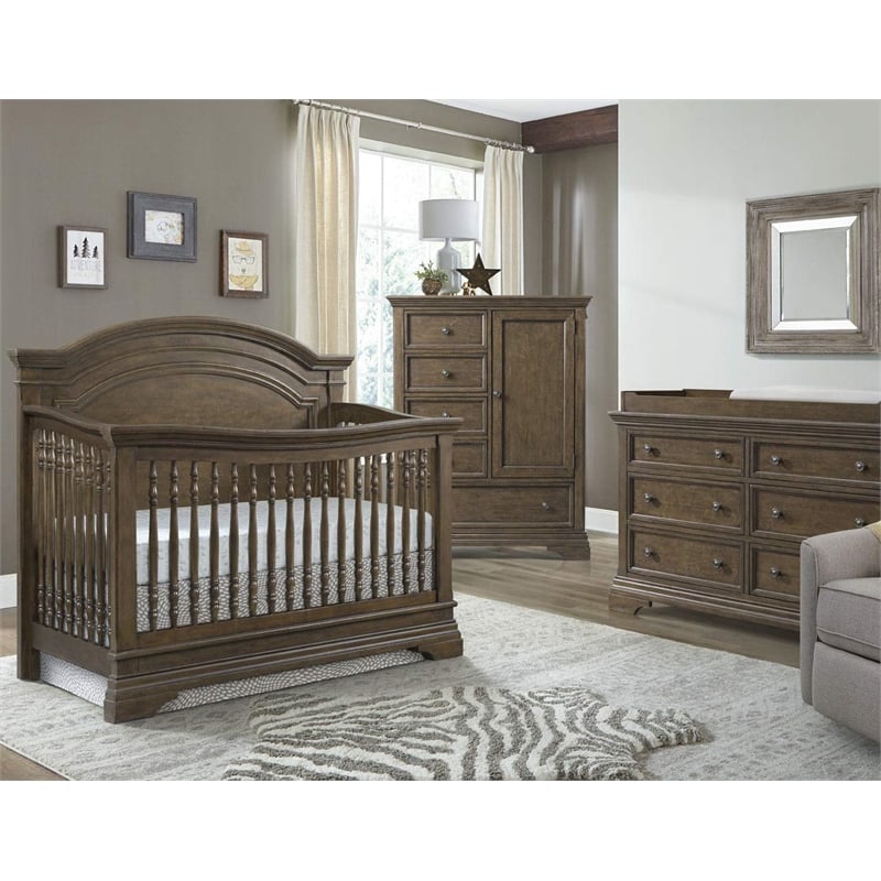 Westwood Design Olivia Traditional Wood Full Size Bed Rails in Rosewood Brown