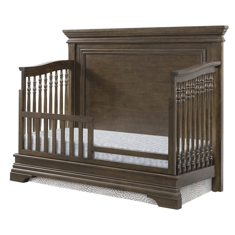 Westwood Design Olivia Traditional Wood Convertible Crib in Rosewood Brown
