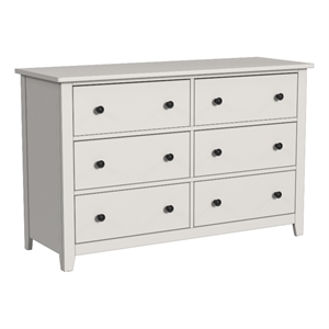 Westwood Design Lodge 6-Drawer Farmhouse Wood Dresser in Cream