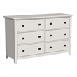 Westwood Design Lodge 6-Drawer Farmhouse Wood Dresser in Cream