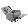Westwood Design Amelia Traditional Fabric USB Glider and Recliner in Charcoal