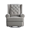 Westwood Design Amelia Traditional Fabric USB Glider and Recliner in Charcoal