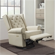 Westwood Design Amelia Traditional Fabric USB Glider and Recliner in Natural