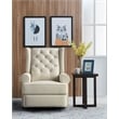 Westwood Design Amelia Traditional Fabric USB Glider and Recliner in Natural
