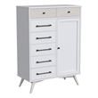 Westwood Design Rowan Modern Wood Chifferobe in Ash Linen White Finish