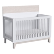 Westwood Design Rowan Modern Wood Convertible Crib in Ash Linen White Finish