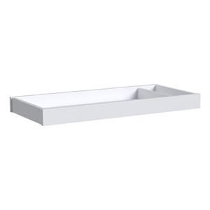Westwood Design Rowan Modern Style Wood Changer Topper in Ash Linen White